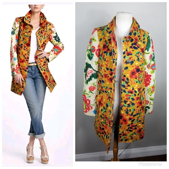 Anthropologie Jackets & Blazers - ANTHROPOLOGIE ELEVENSES LEOPARDLILY COAT Floral 4